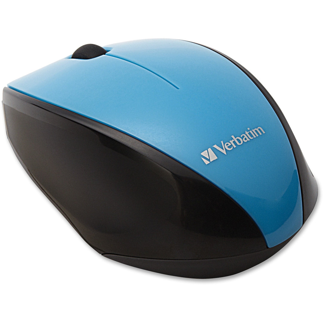 Image of Verbatim® Wireless Mouse, Blue LED, Easy Grip, 3-7/8"x2-1/2"x1-1/2",BE