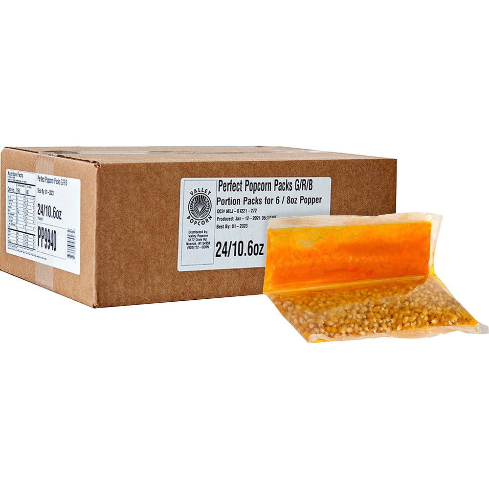 Image of Valley Popcorn Co Gold Popcorn Kits, 10.6oz, 24/CT