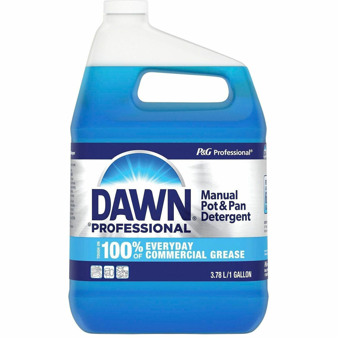 Image of Dawn 57445 Manual Pot/Pan Detergent, Liquid, 128 fl oz (4 quart), Original Scent, Recommended For: Grease Remover, Soil Remover, Blue, 1 Each