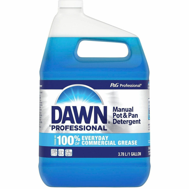 Image of Dawn 57445 Manual Pot/Pan Detergent, Liquid, 128 fl oz (4 quart), Original Scent, Recommended For: Grease Remover, Soil Remover, Blue, 1 Each