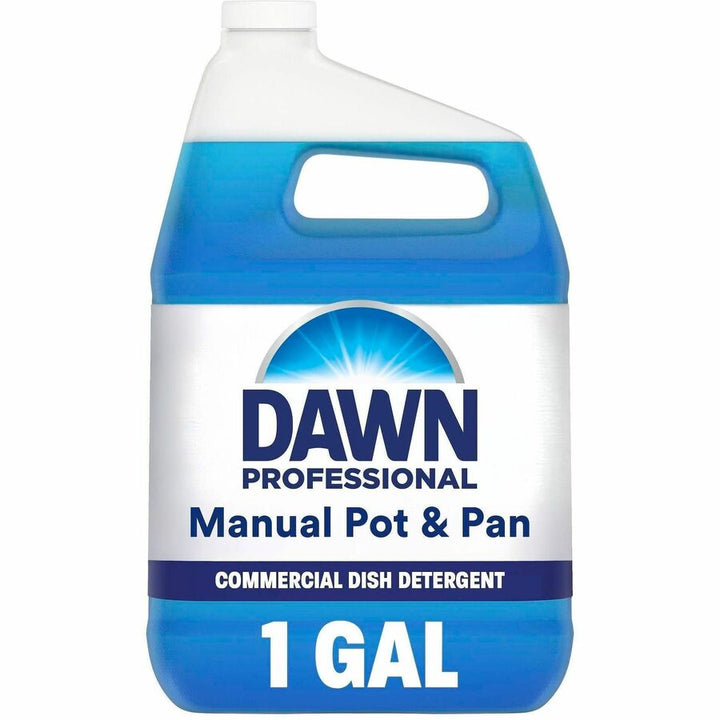 Image of Dawn 57445 Manual Pot/Pan Detergent, Liquid, 128 fl oz (4 quart), Original Scent, Recommended For: Grease Remover, Soil Remover, Blue, 1 Each