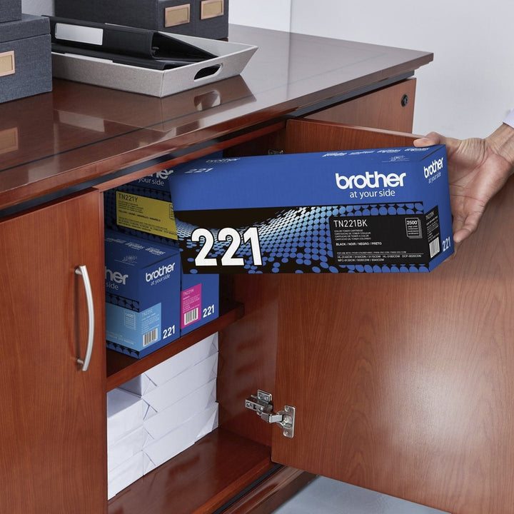 Image of Brother TN221BK TN221/225 Toner Cartridges, 2500 Pages, 1 Each