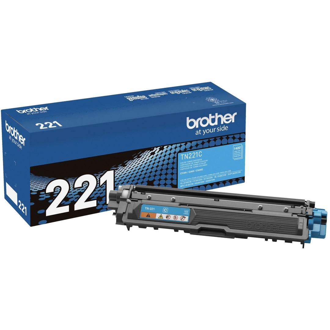 Image of Brother TN221C TN221/225 Toner Cartridges, 1400 Pages, 1 Each