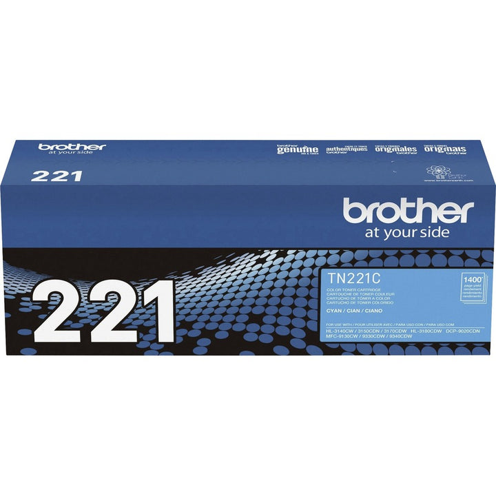Image of Brother TN221C TN221/225 Toner Cartridges, 1400 Pages, 1 Each