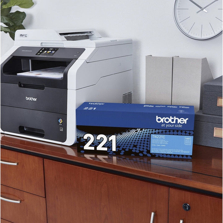 Image of Brother TN221C TN221/225 Toner Cartridges, 1400 Pages, 1 Each