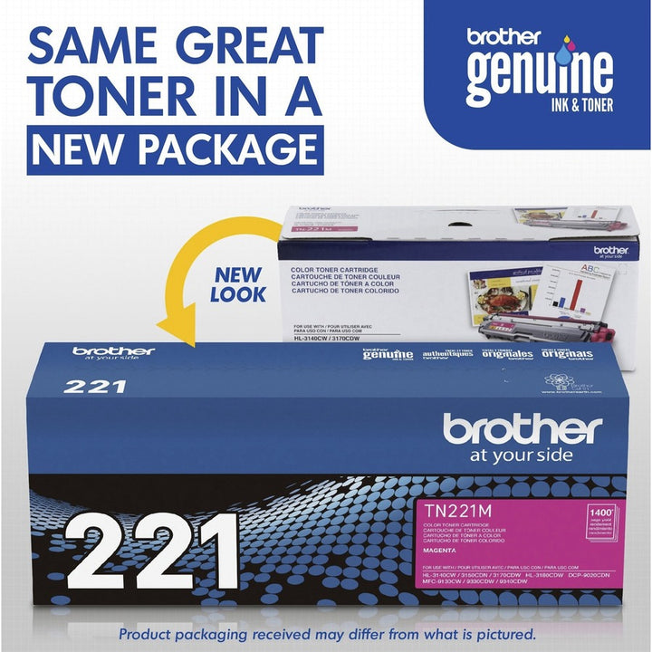 Image of Brother TN221M TN221/225 Toner Cartridges, 1400 Pages, 1 Each