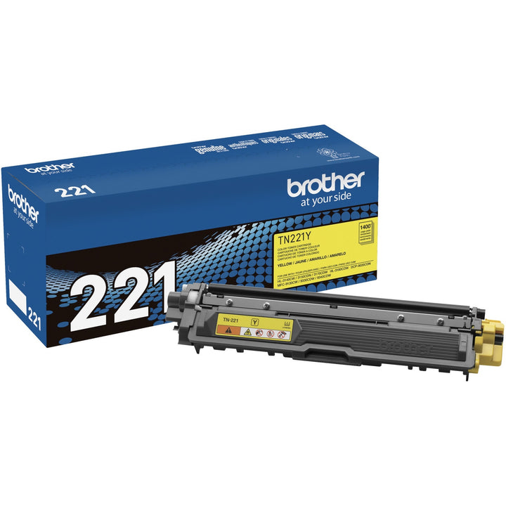 Image of Brother TN221Y TN221/225 Toner Cartridges, 1400 Pages, 1 Each