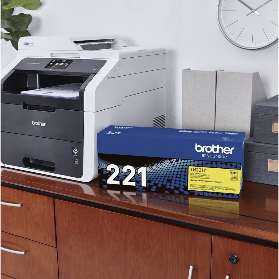 Image of Brother TN221Y TN221/225 Toner Cartridges, 1400 Pages, 1 Each