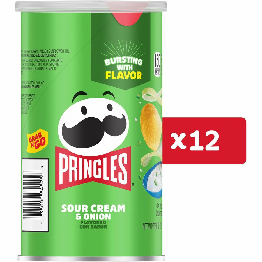 Image of Keebler® Pringles Potato Crisps, 2.5oz., 12/CT, Sour Cream/Onion