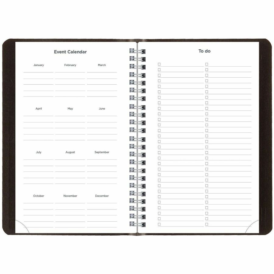 Image of Blueline® Academic Weekly/Monthly Planner, 8 x 5, Black Cover, 13-Month (Jul to Aug): 2024 to 2025