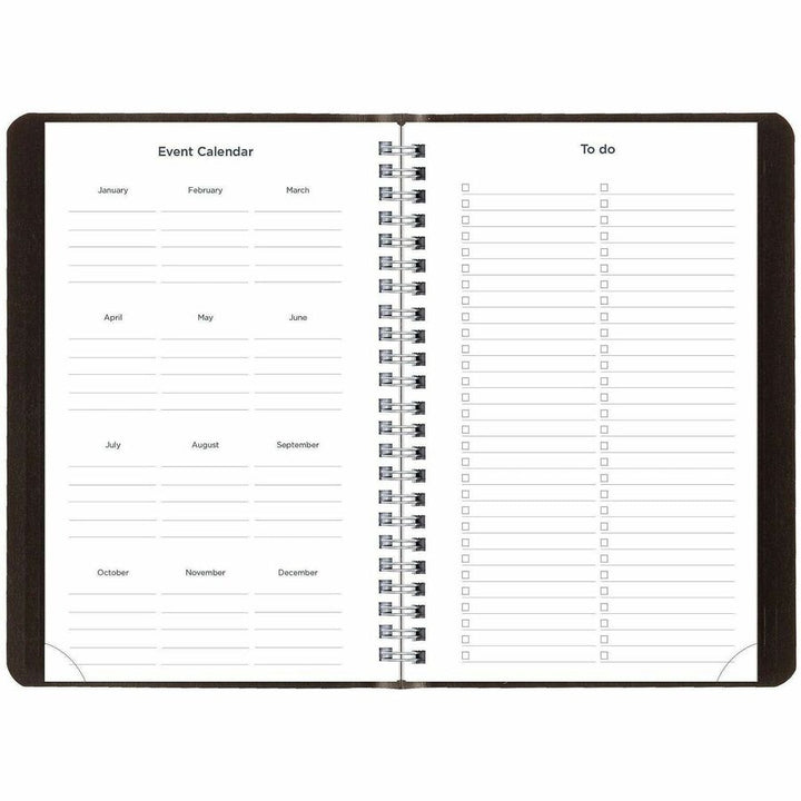 Image of Blueline® Academic Weekly/Monthly Planner, 8 x 5, Black Cover, 13-Month (Jul to Aug): 2024 to 2025