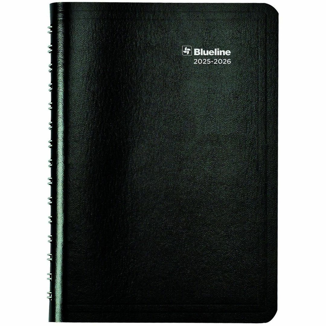 Image of Blueline® Academic Weekly/Monthly Planner, 8 x 5, Black Cover, 13-Month (Jul to Aug): 2024 to 2025