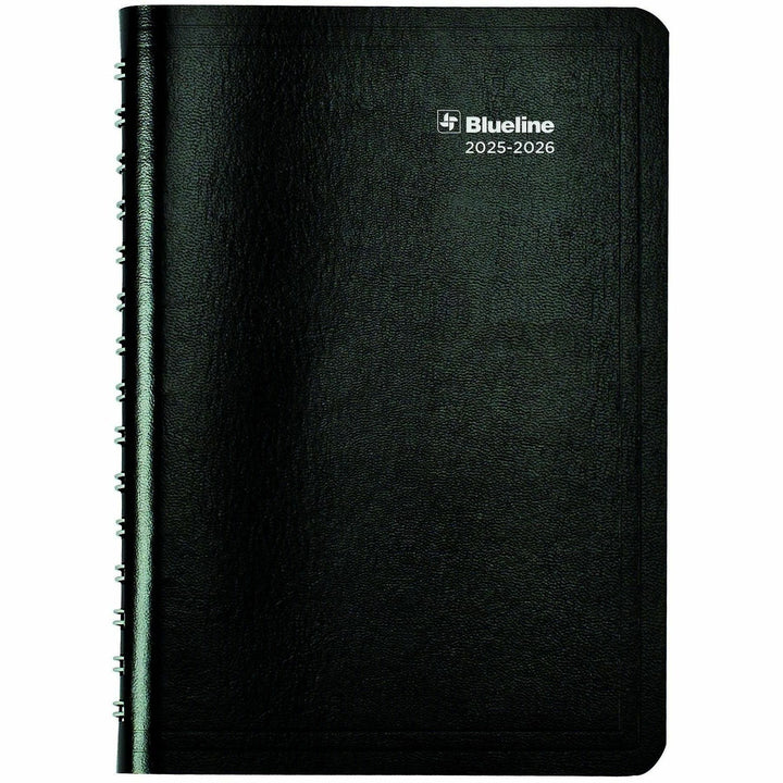 Image of Blueline® Academic Weekly/Monthly Planner, 8 x 5, Black Cover, 13-Month (Jul to Aug): 2024 to 2025