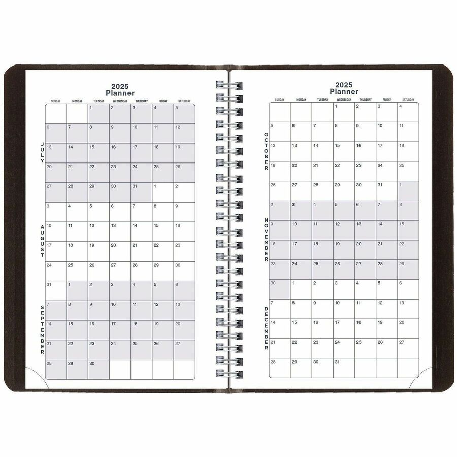 Image of Blueline® Academic Weekly/Monthly Planner, 8 x 5, Black Cover, 13-Month (Jul to Aug): 2024 to 2025