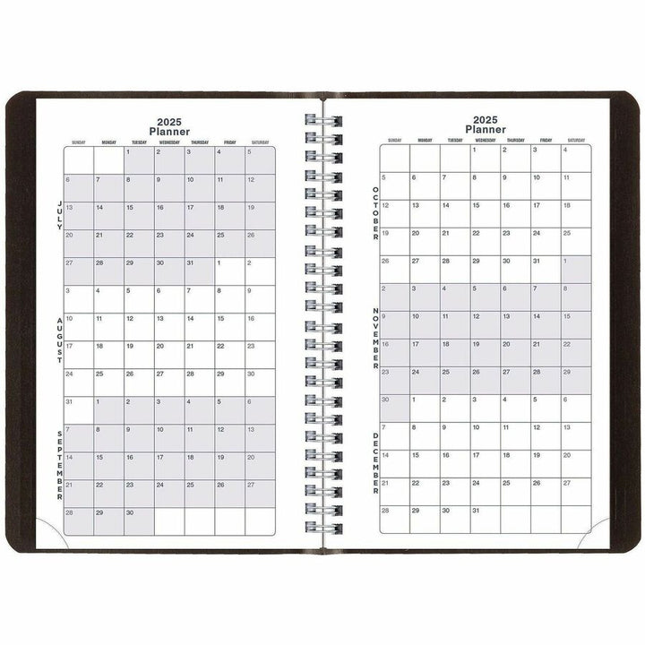 Image of Blueline® Academic Weekly/Monthly Planner, 8 x 5, Black Cover, 13-Month (Jul to Aug): 2024 to 2025