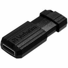 Image of Verbatim® Pinstripe USB Drive, 128GB, Black