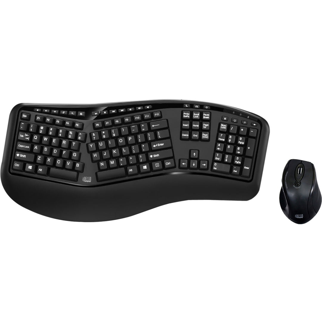 Image of Adesso Tru-Form WKB-1500GB Wireless Ergonomic Keyboard and Laser Mouse