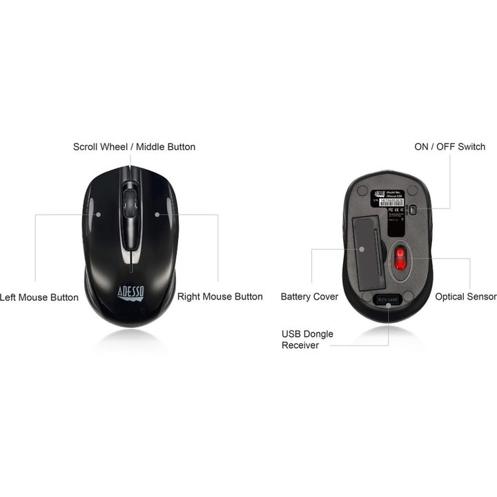 Image of Adesso Tru-Form WKB-1500GB Wireless Ergonomic Keyboard and Laser Mouse