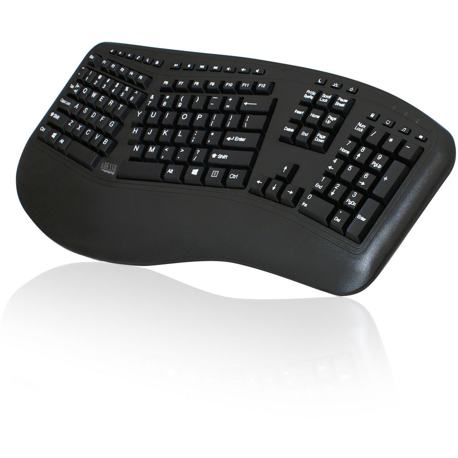 Image of Adesso Tru-Form WKB-1500GB Wireless Ergonomic Keyboard and Laser Mouse
