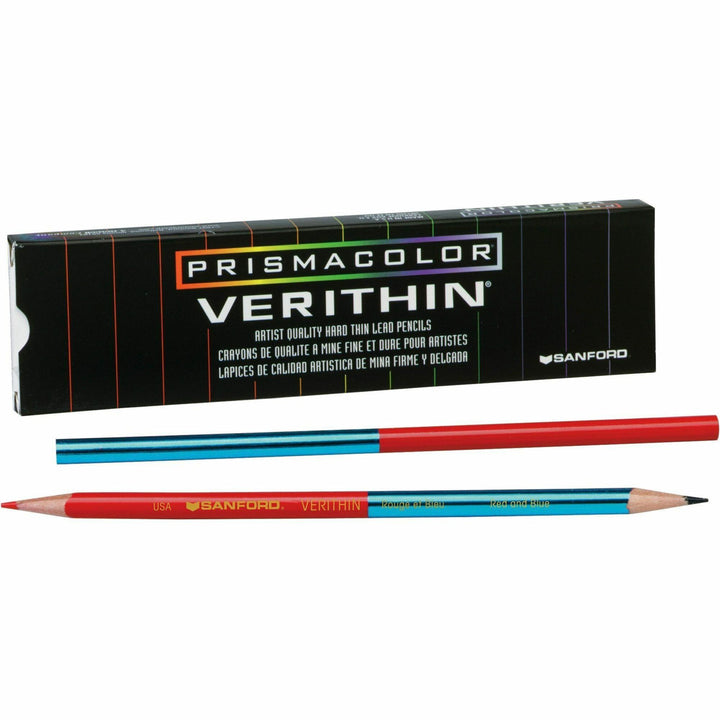 Image of Prismacolor 2456 Premier Verithin Colored Pencil, Red, Blue Lead, 12 / Dozen