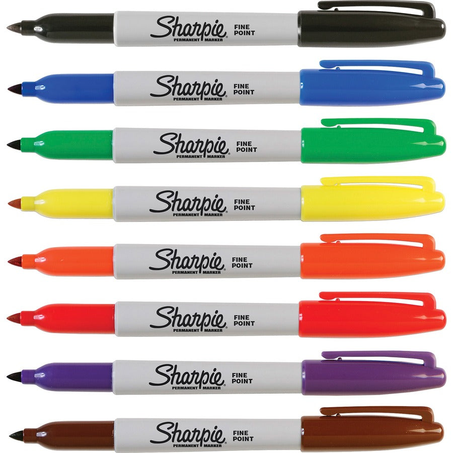 Image of Sharpie 30217PP Fine Point Permanent Marker, Assorted Ink, Alcohol Based, 8 / Pack
