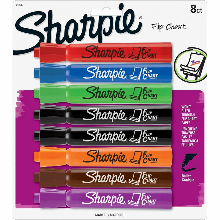 Image of Sharpie 22480PP Flip Chart Marker, Assorted Ink, Water Based, 8 / Pack