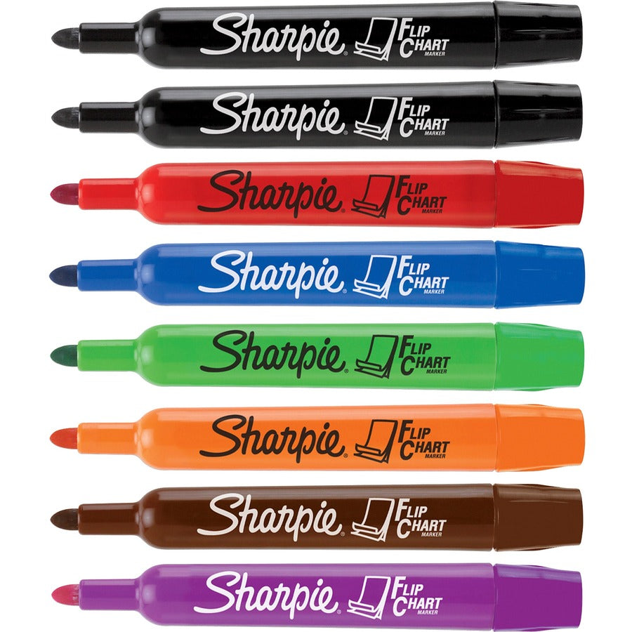 Image of Sharpie 22480PP Flip Chart Marker, Assorted Ink, Water Based, 8 / Pack