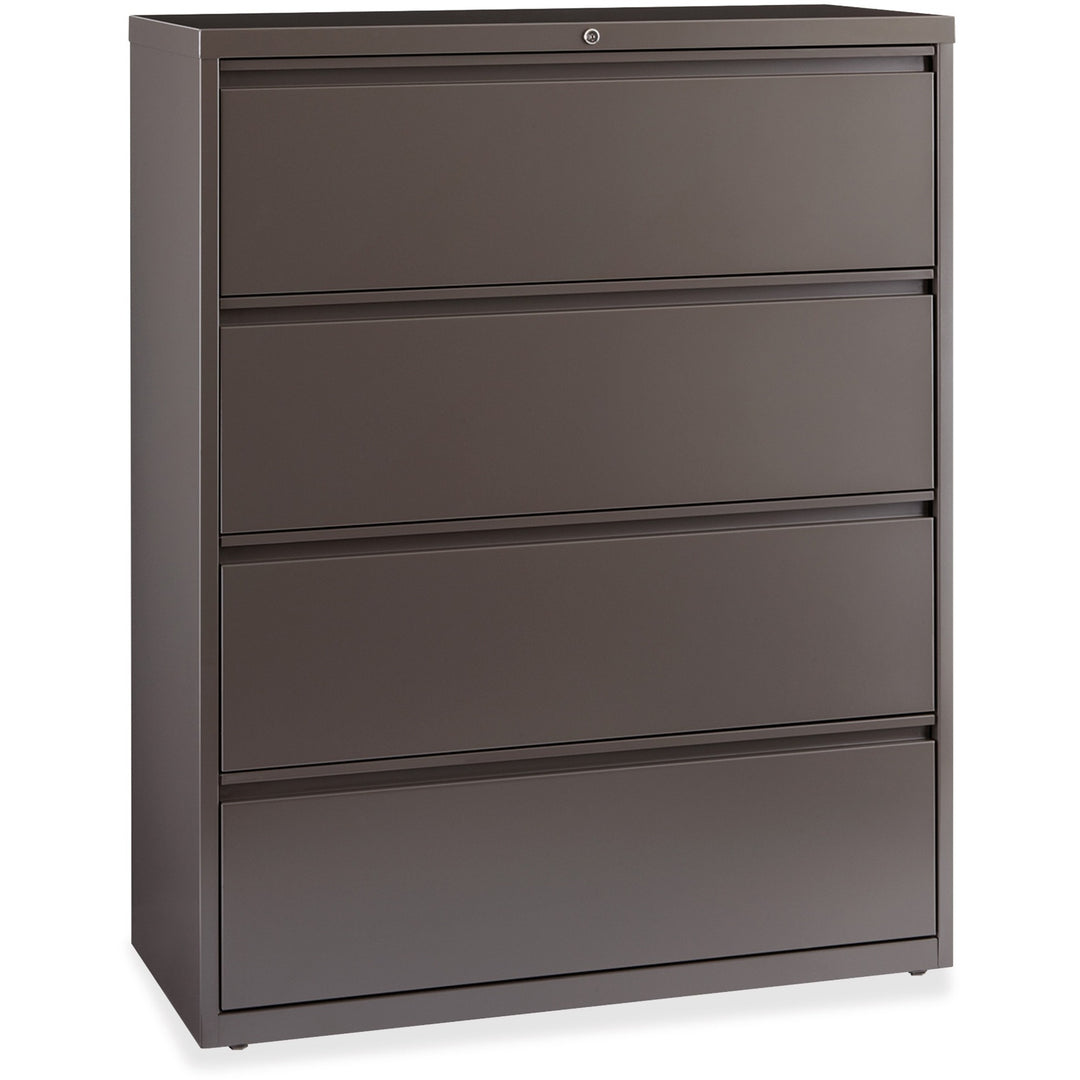 Image of Lorell Lateral File, 4-Drawer, 42"x18-5/8"x52-1/2", Medium Tone