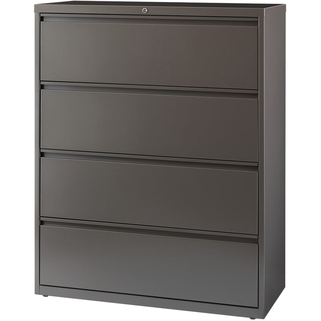 Image of Lorell Lateral File, 4-Drawer, 42"x18-5/8"x52-1/2", Medium Tone