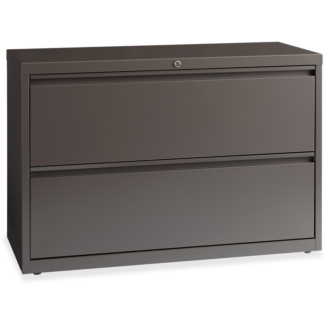 Image of Lorell Lateral File, 2-Drawer, 42"x18-5/8"x28", Medium Tone