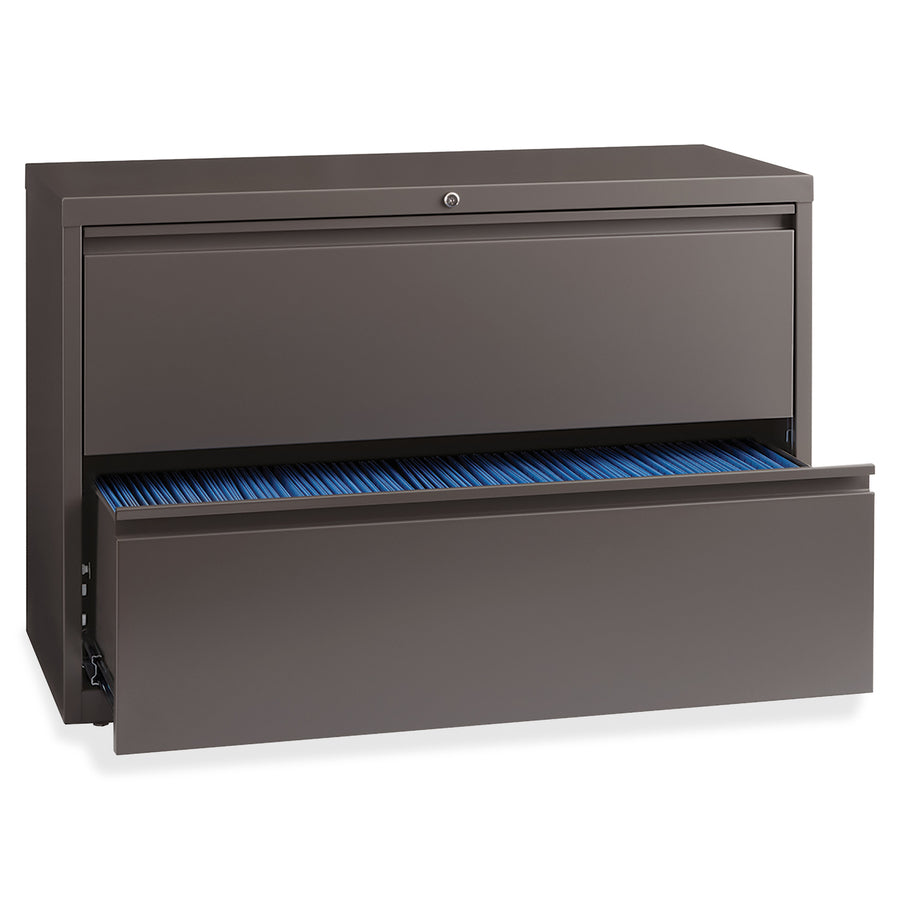 Image of Lorell Lateral File, 2-Drawer, 42"x18-5/8"x28", Medium Tone