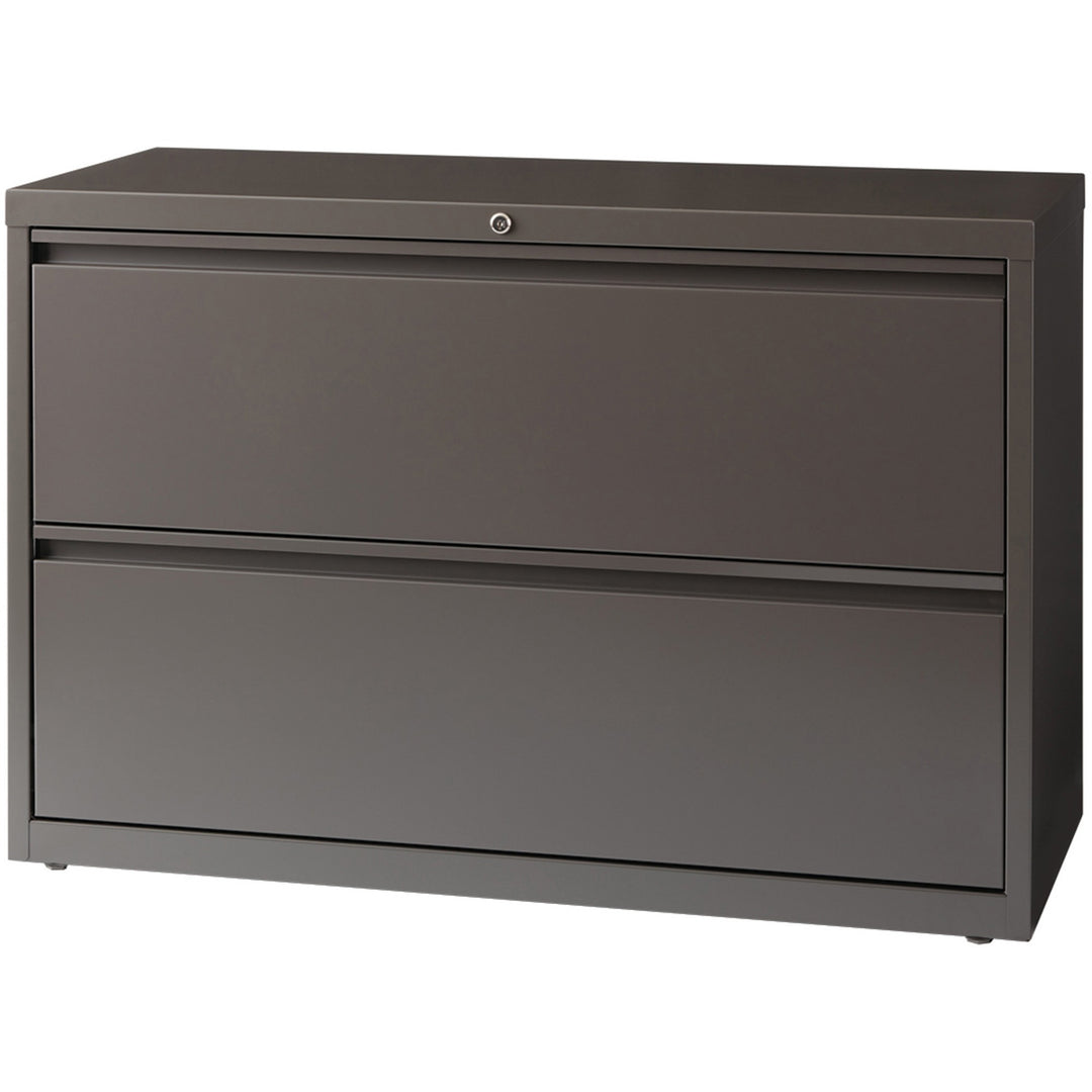 Image of Lorell Lateral File, 2-Drawer, 42"x18-5/8"x28", Medium Tone