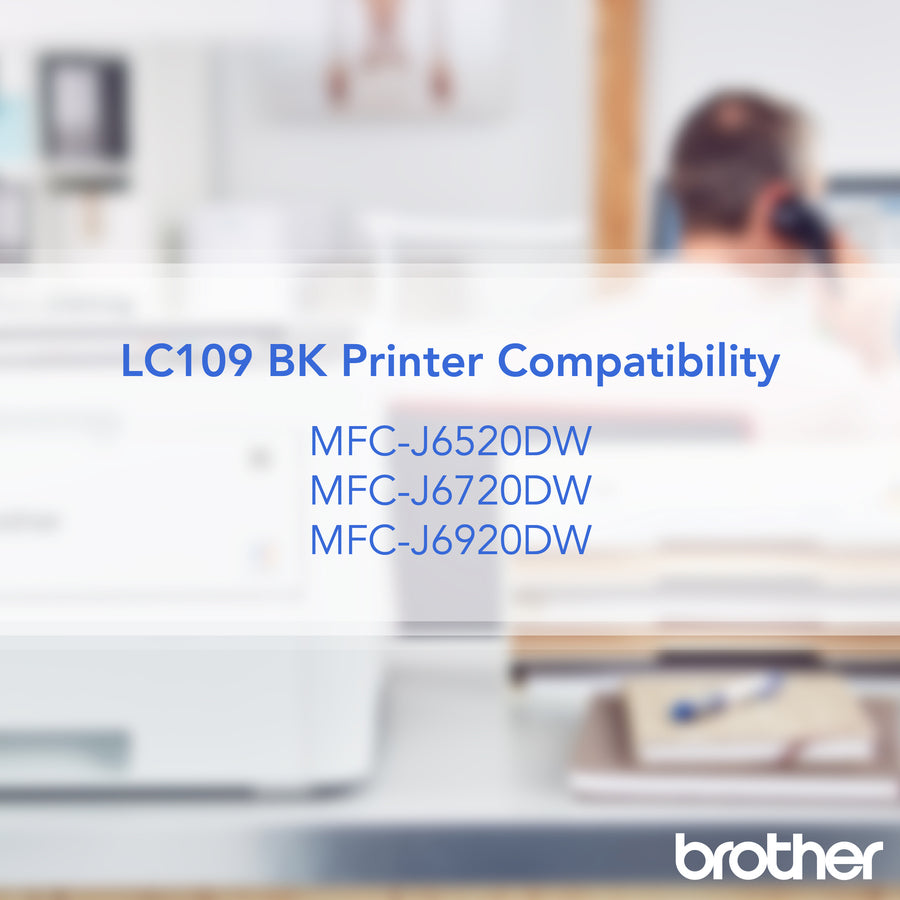 Image of Brother LC109BK LC19BK Super High Yield Ink Cartridge, 2400 Pages, 1 Each