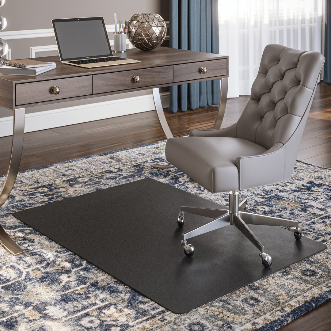 Image of deflecto® Economat Occasional Use Chair Mat For Low Pile Carpet, 46 X 60, Rectangular, Black