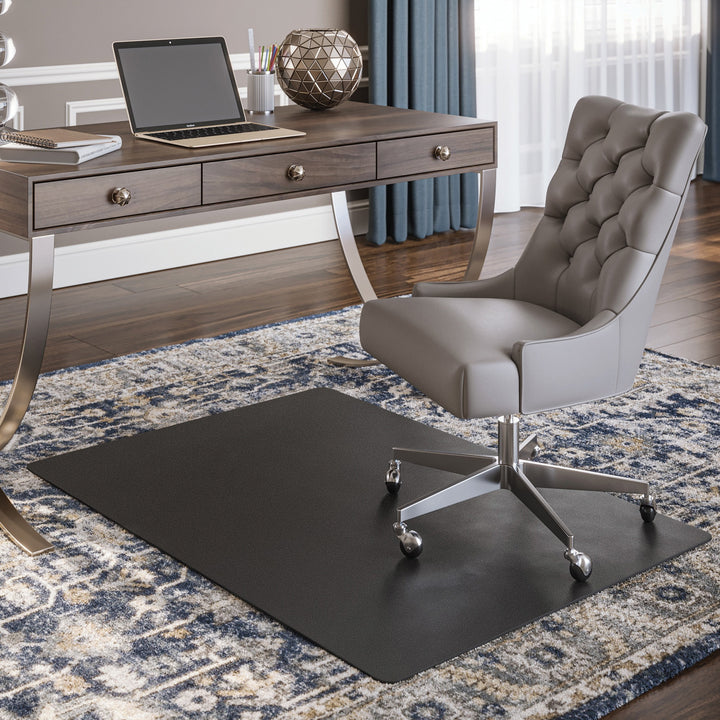 Image of deflecto® Economat Occasional Use Chair Mat For Low Pile Carpet, 46 X 60, Rectangular, Black