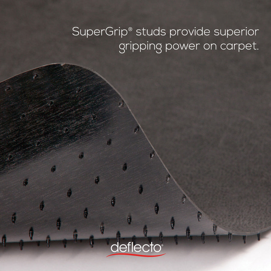 Image of deflecto® Economat Occasional Use Chair Mat For Low Pile Carpet, 46 X 60, Rectangular, Black