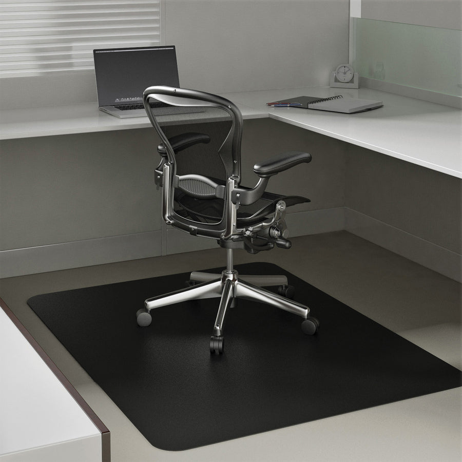 Image of deflecto® Economat Occasional Use Chair Mat For Low Pile Carpet, 46 X 60, Rectangular, Black