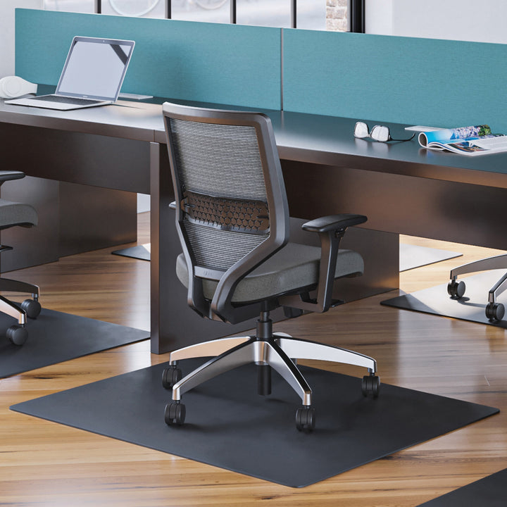 Image of deflecto® Rectangular Chairmat, Hard Floor, 46"x60", Black