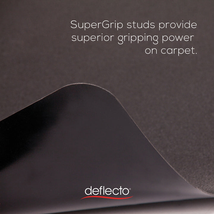 Image of deflecto® Rectangular Chairmat, Hard Floor, 46"x60", Black