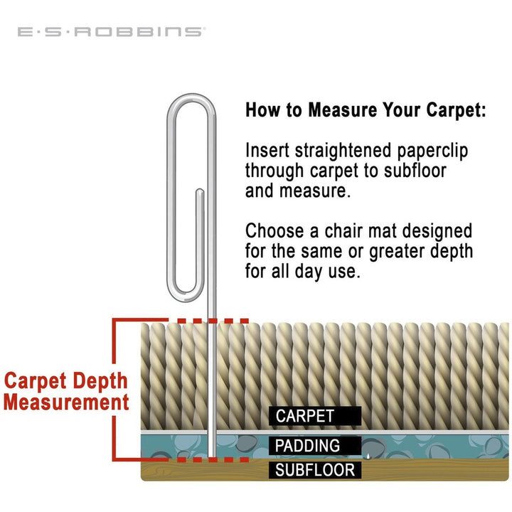 Image of ES Robbins® Natural Origins Chair Mat For Carpet, 46 X 60, Clear