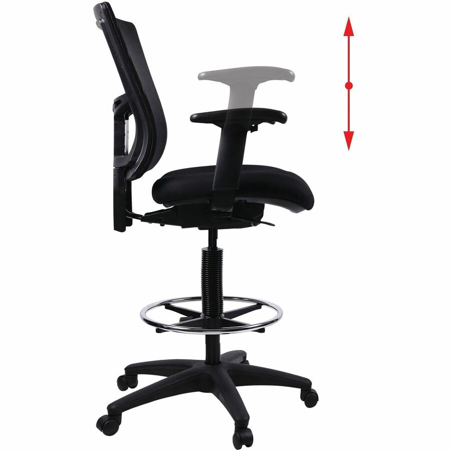 Image of Lorell Drafting Stool, 27"x25"x48", Black