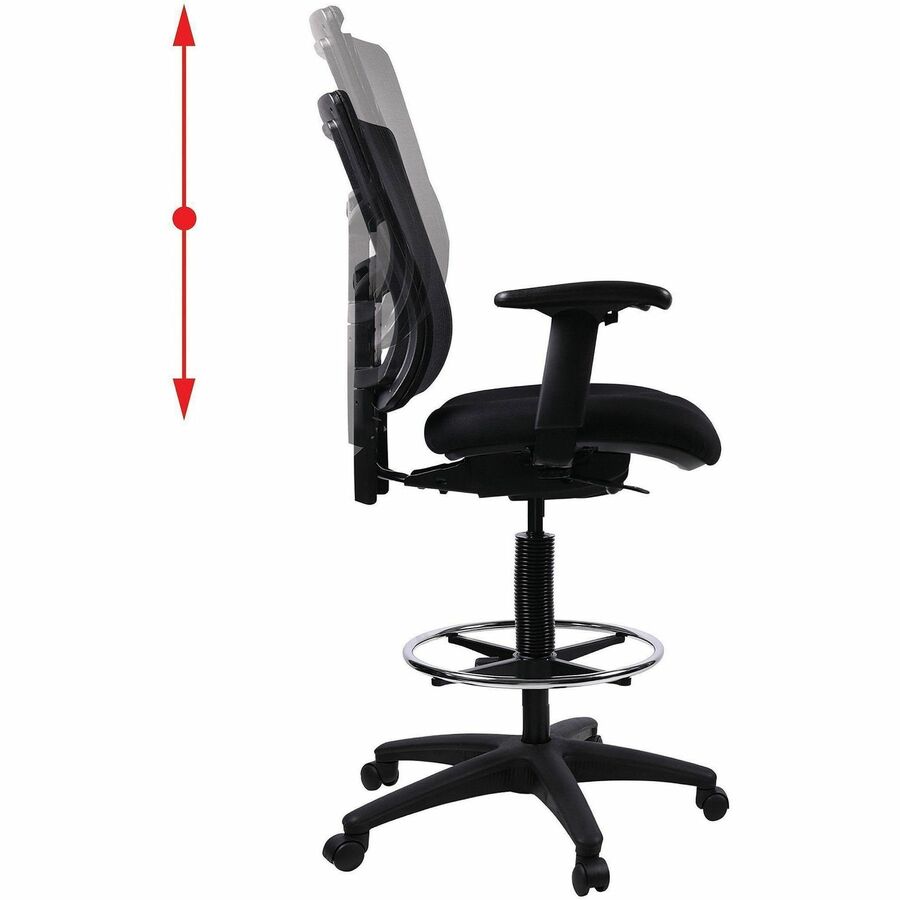Image of Lorell Drafting Stool, 27"x25"x48", Black