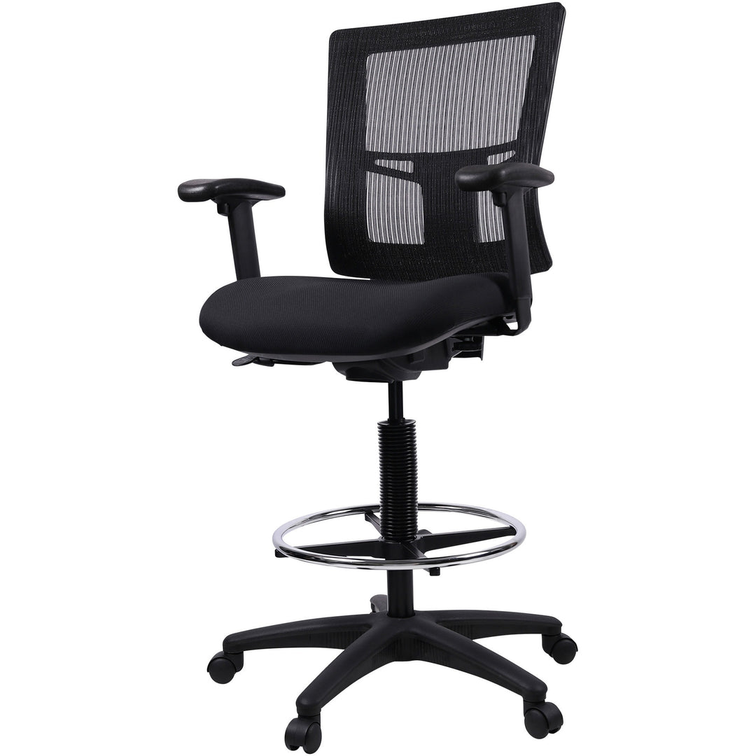 Image of Lorell Drafting Stool, 27"x25"x48", Black