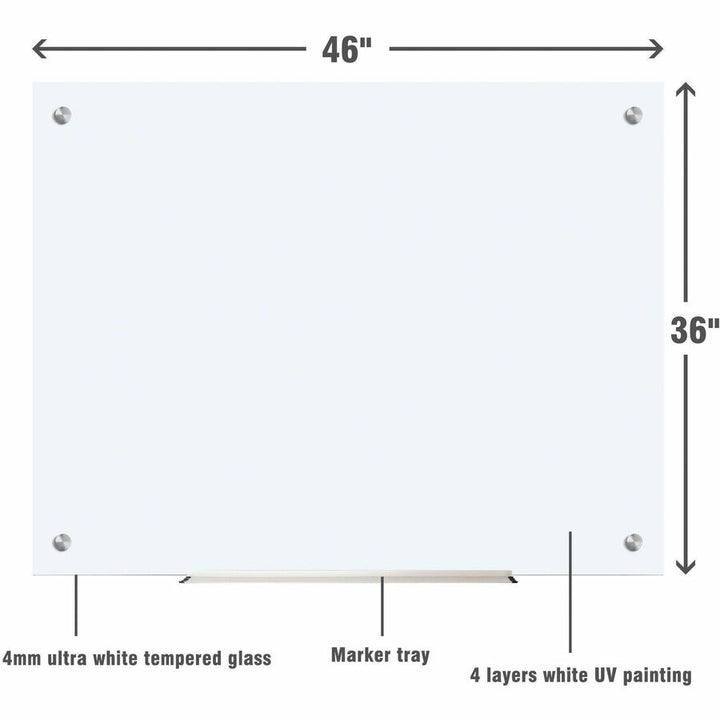 Image of Lorell Dry-Erase Board, Glass, 48"x36", Frost