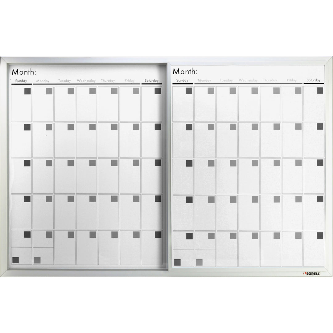 Image of Lorell Dry-Erase Magnetic Calendar Board, 24"x36", Frost