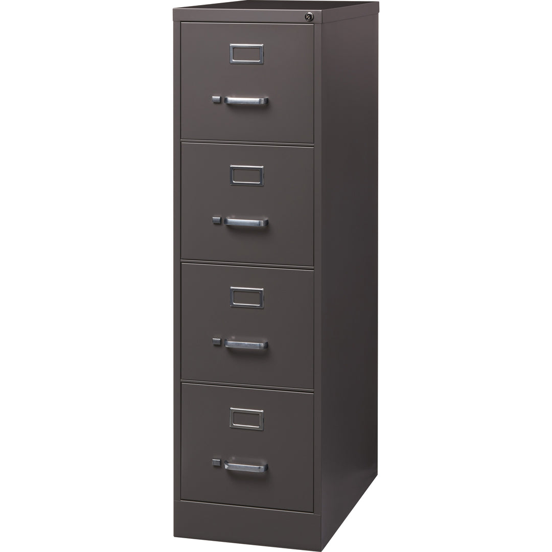Image of Lorell Vertical File, 4 Drawer, 15"x26-1/2"x52", Medium Tone