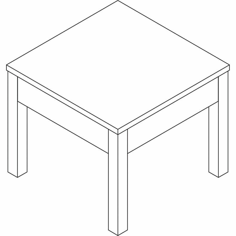 Image of Lorell Corner Table, 24"x24"x20", Mahogany
