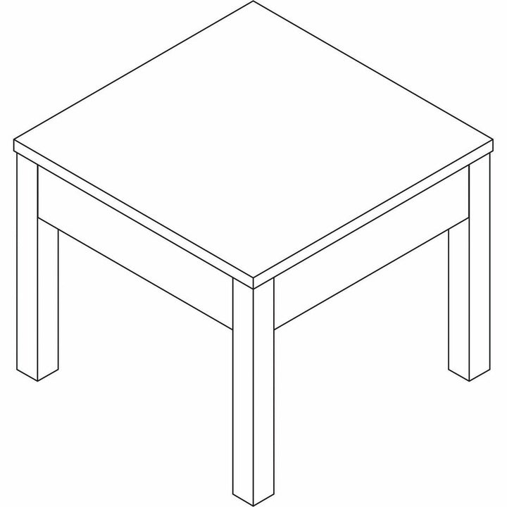 Image of Lorell Corner Table, 24"x24"x20", Mahogany