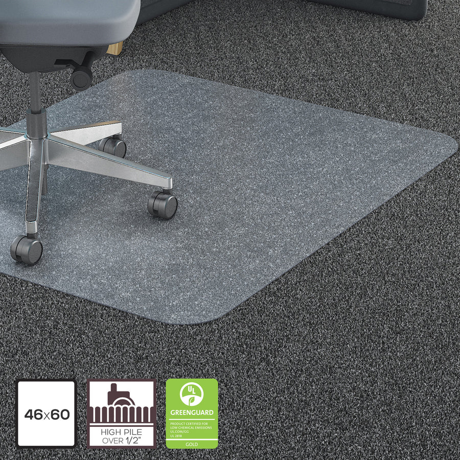 Image of Lorell Studded Chairmat, Rectangular, All Pile, 46"x60", CL