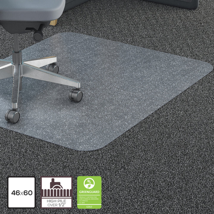 Image of Lorell Studded Chairmat, Rectangular, All Pile, 46"x60", CL